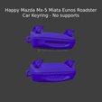 New Project(48).png Happy Mazda Mx-5 Miata Eunos Roadster - Car Keyring - No supports