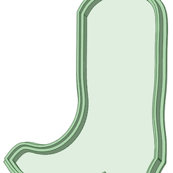 Bota_e.png Archivo STL Bota Western cookie cutter・Modelo para descargar y imprimir en 3D