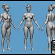 body3.jpg Realistic Heroic Female Basemesh, self stand