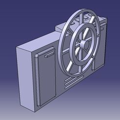 gouvernail.jpg Archivo STL gratis barcaza de salpicadero con bar・Plan de la impresora 3D para descargar