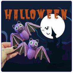 IMG_20231016_160752.jpg Crochet knitting Halloween Bat with hanger
