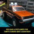 ROLLBAR.jpg Tamiya Subaru Brat option parts for Lexan body : Rollbar & Spotlamps