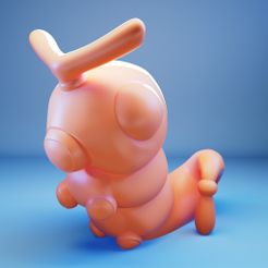 01.jpg STL file POKEMON - CATERPIE・Model to download and 3D print