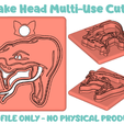 SnakeHeadSTLScreenshot.png Snake Head polymer clay cutter STL file