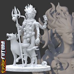 SQ-5.jpg Bhairava,Guardian of Eight Directions of the Universe, With His Dog Shvan