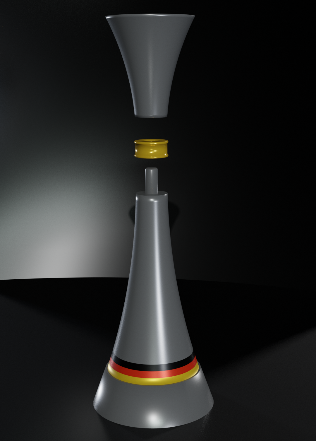 Germany-2020-assembly-render.png Descargar archivo 1:1 Trofeo imprimible F1 Germany 2020 • Plan para imprimir en 3D, STLLabs