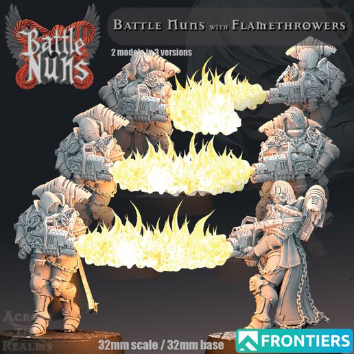 Battle Nuns with Flamethrowers 3D model