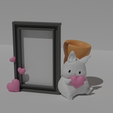 conejito_marco.png Bunny pencil holder and photo frame (Bunny pencil holder and photo frame)