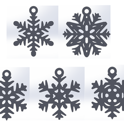 Copo-de-Nieve-Pack-C.png Christmas ornaments, snowflake Pack 3