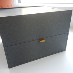 šperkovnice_1.jpg Archivo STL Joyero con cajón y tapa superior deslizante・Diseño imprimible en 3D para descargar