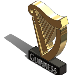 Isometric-sight.png STL file Guinness harp display・3D printing model to download