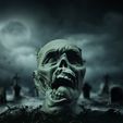 Zombie-head.jpg STL file Zombie Head・3D print design to download