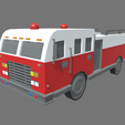Low_Poly_Fire_Truck_01_Render_01.png Low Poly Fire Truck // Design 01