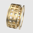 rotating_20.png Rotating Grid Design Ring 3D print