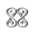 onlay16-02.JPG Double floral scroll decoration element relief 3D print model