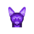 Sphinx_cat.obj Sphynx cat head for 3D printing