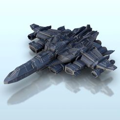 25.jpg STL file Chryson spaceship 27 - Battleship Vehicle SF Science-Fiction・Model to download and 3D print