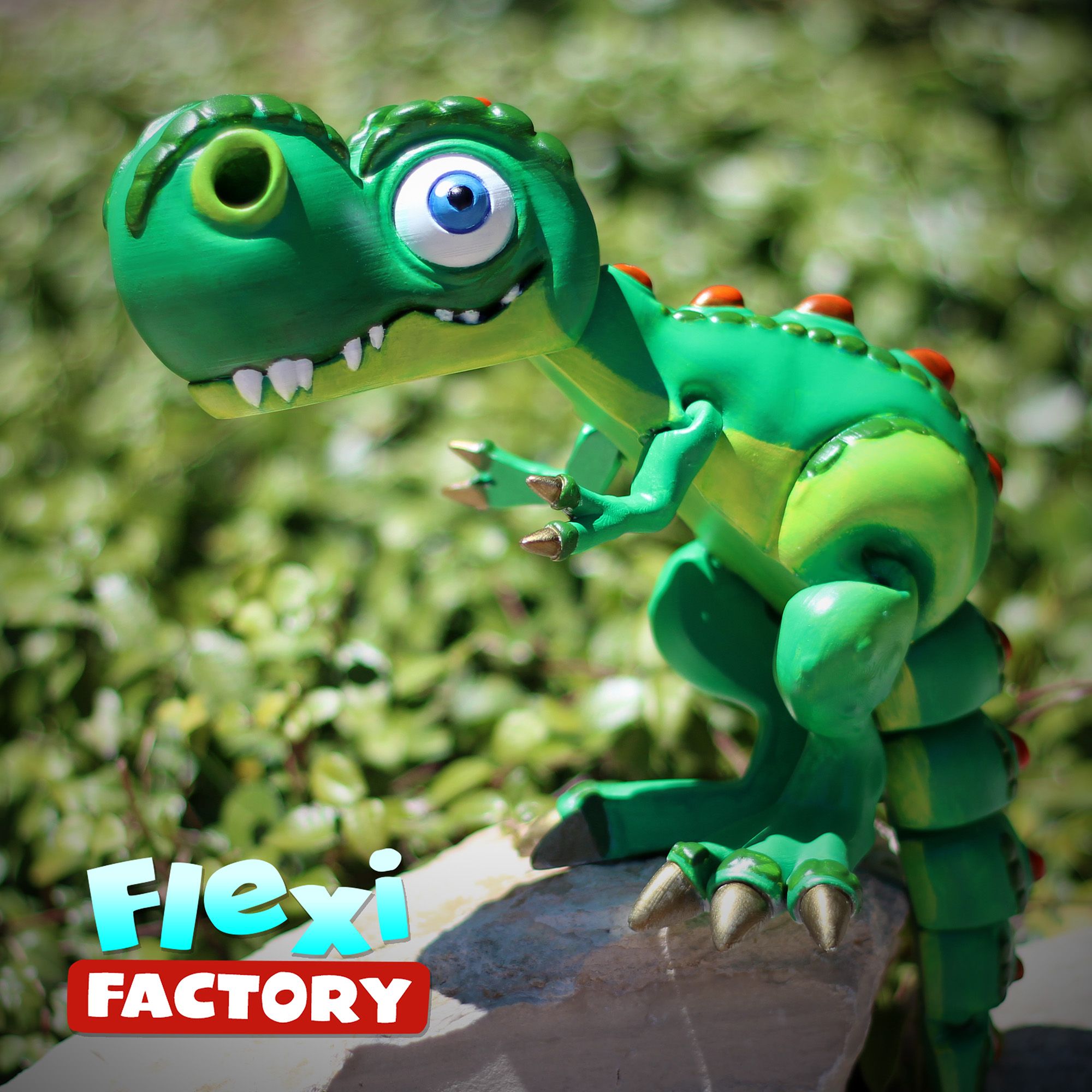Flexi-Factory-Dan-Sopala-T-Rex-03.jpg Файл STL Симпатичный динозавр Ти-Рекс с флекси-принтом・3D-печатная модель для загрузки, FlexiFactory