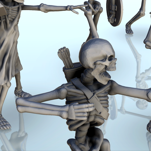 25.png Archivo STL Set de 7 esqueletos de guerreros (+ versión precompatible) (18) - Oscuridad Caos Medieval Age of Sigmar Fantasy Warhammer・Objeto imprimible en 3D para descargar, Hartolia-Miniatures