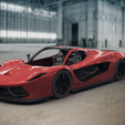 hangar-rendering-car-red.png STL file V8 Supercar・3D printer model to download