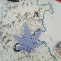 Cannabis Leaf Keychain