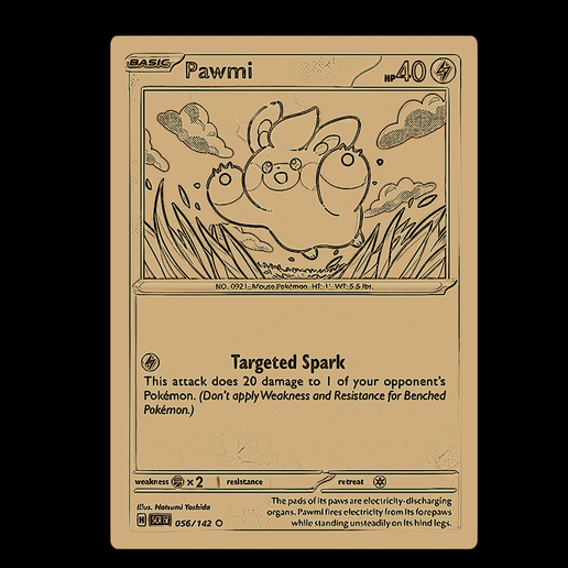 Pawmi Pokemon cardFree STL File for 3D printingCults