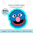 Etsy-Listing-Template-STL.png Grover Cookie Cutter | STL File