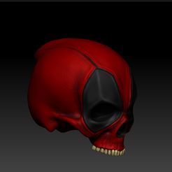 4.jpg STL-Datei DEADPOOL SKULL・Modell für 3D-Drucker zum Herunterladen
