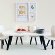 il_1588xN.2555932242_92m1.jpg Modern Dining Table With 4 Chairs 1/12 Scale