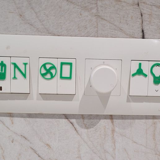⚡ ICONS FOR HOUSEHOLD ELECTRIC SWITCHES・ STL File for 3D printing・Cults