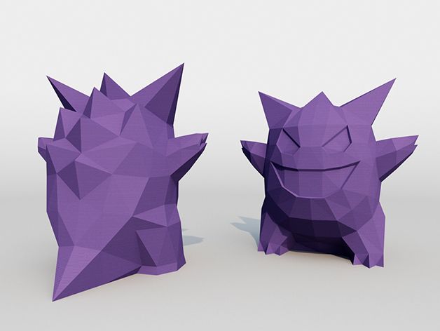 Бесплатный 3D файл Gengar LowPoly・3D-печатная модель для загрузки・Cults