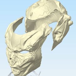 YZV_1.jpg Download STL file Yuuzhan Vong full-mask (Fan Art) • Model to 3D print, AscensionX