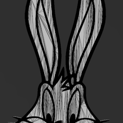 Bugs_Head-Llavero.png STL-Datei Bugs Bunny Schlüsselanhänger・3D-Drucker-Vorlage zum herunterladen
