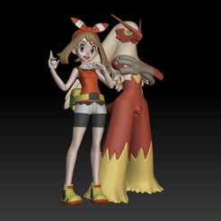 Pokemon-Hoenn-Trainer-May.jpg STL file Pokemon Hoenn Trainer May・3D printing idea to download