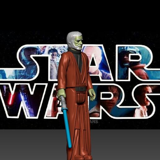 screenshot.4912.jpg Star Wars .stl obi wan .3D action figure .OBJ Kenner style.