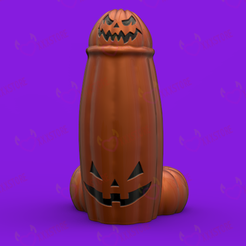 DILDO-PUMKING-1.png Файл OBJ ФАЛЛОИМИТАТОР ИЗ ТЫКВЫ (ТОЛСТЫЙ/ДЛИННЫЙ)・3D-печатная модель для загрузки