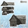 2.jpg Medieval house with balcony and mixed thatch and slate roof (23) - Medieval Gothic Feudal Old Archaic Saga 28mm 15mm