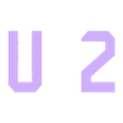 letras.stl U2, logo, poster, sign, signboard, rock music group with silhouette of Bono