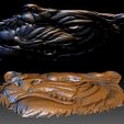 8.jpg Tiger head STL file 3d model - relief for CNC router or 3D printer