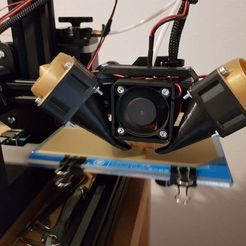 20180529_075520.jpg Free STL file Ender 2 Cooling Part Duct・3D printable model to download