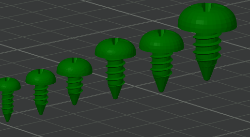 Sheet metal screws / Screws - 3D model önizlemesi