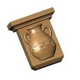 Greek-key-urn-onlay-decorative-corbel-10.jpg Neoclassical greek key urn corbel and bracket 3D print model