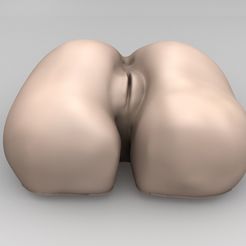 Cheetah0002.jpg Free 3D file Free ass girl - wall support and table・3D printer design to download
