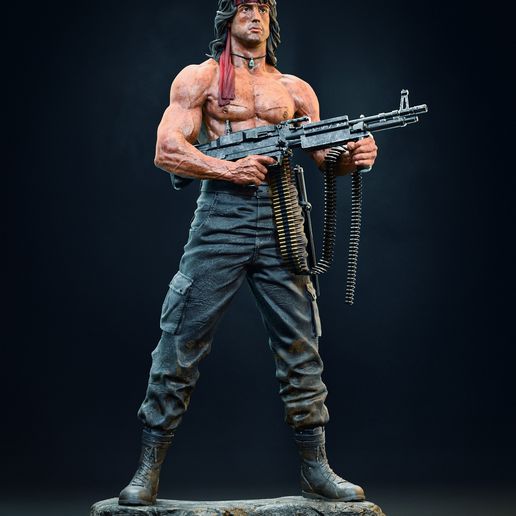 John Rambo Figure incl. base