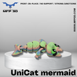 5.png ARTICULATED UNICAT MERMAID MFP3D -NO SUPPORT - PRINT IN PLACE - SENSORY TOY-FIDGET