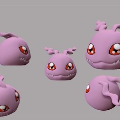1.png Free STL file Digimon - Koromon・Design to download and 3D print