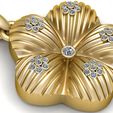 2.jpg FLOWER SILVER PENDANT 3D PRINTABLE MODEL