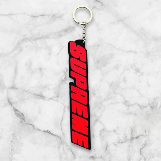 🗝️ Supreme keychain・ STL File for 3D printing・Cults