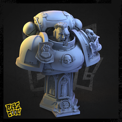 Bust_render.535.png Файл STL Кулак бесконечности.・Модель 3D-принтера для скачивания