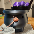Cauldron-1.png Cauldron Yarn/Decorative Bowl with Bubbling Lid